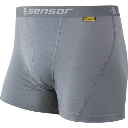 Pánské merino boxerky SENSOR active šedá