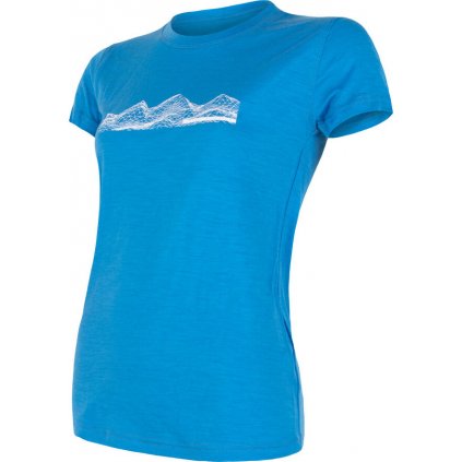 Dámské merino tričko SENSOR active pt mountains modrá