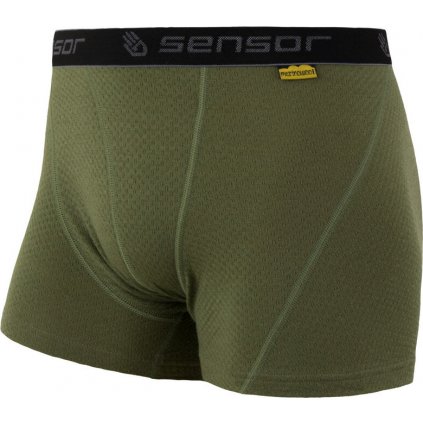 Pánské merino boxerky SENSOR df zelená