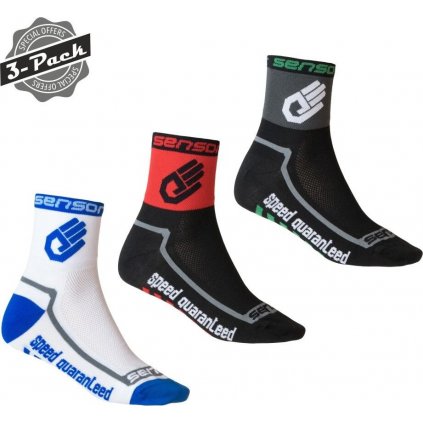Ponožky SENSOR Race lite hand černá/červená/bílá