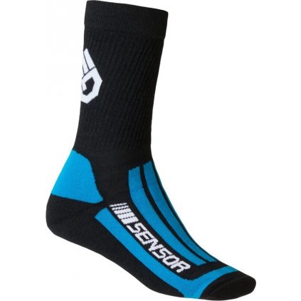 Ponožky SENSOR Treking merino černá/modrá