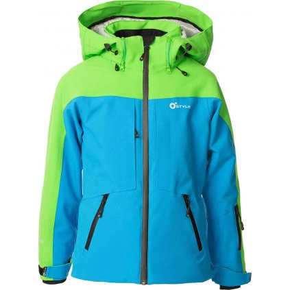 Juniorská lyžařská bunda O'STYLE Lautus II modrozelená