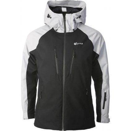 Pánská lyžařská bunda O'STYLE Snow černá/šedá
