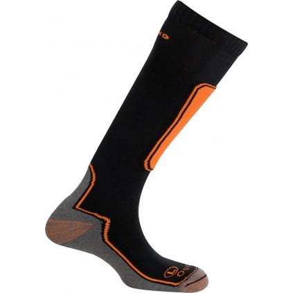 Lyžařské merino ponožky MUND Skiing Outlast oranžovo/černé