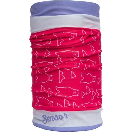 Dětský multifunkční šátek SENSOR Tube bears růžová
