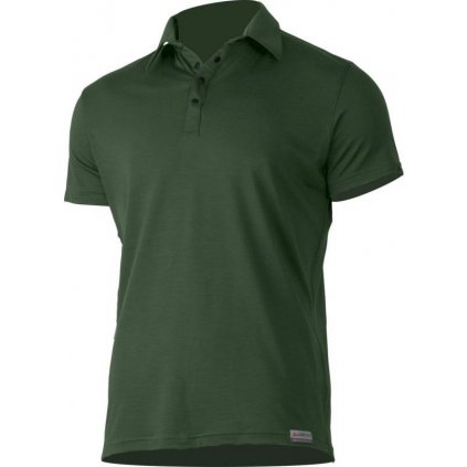 Pánská merino polo košile LASTING Eliot khaki