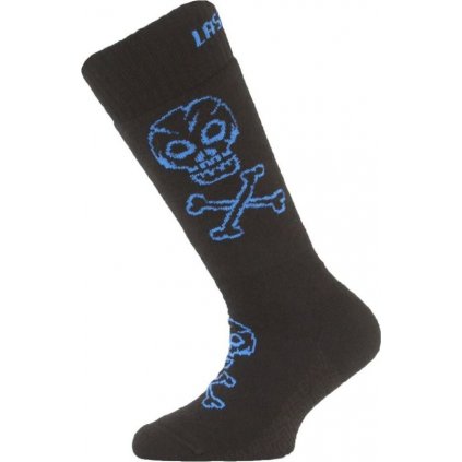Dětské merino lyžařské ponožky LASTING Sjc černé