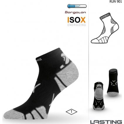Funkční běžecké ponožky LASTING Run černé
