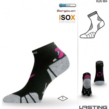 Funkční běžecké ponožky LASTING Run černé
