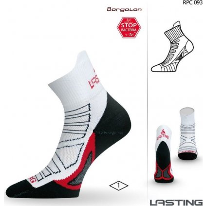Funkční běžecké ponožky LASTING Rpc bílé