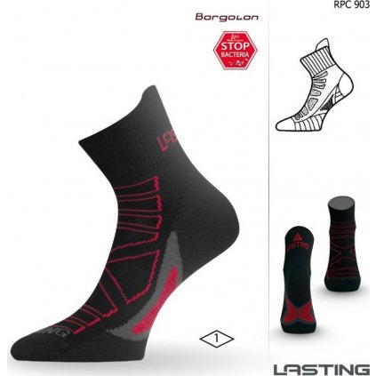 Funkční běžecké ponožky LASTING Rpc černé