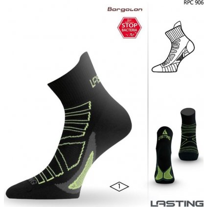 Funkční běžecké ponožky LASTING Rpc černé