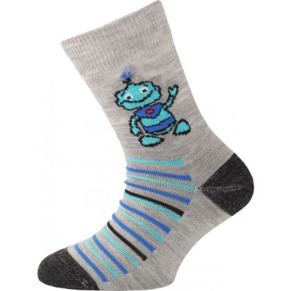 Dětské merino ponožky LASTING Tjb šedé