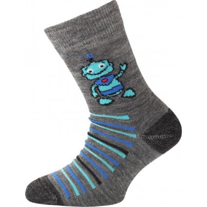 Dětské merino ponožky LASTING Tjb šedé