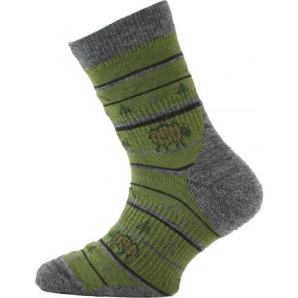 Dětské merino ponožky LASTING Tjl zelené