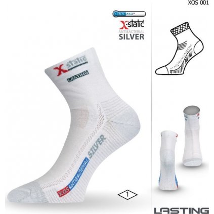 Funkční ponožky LASTING Xos bílé