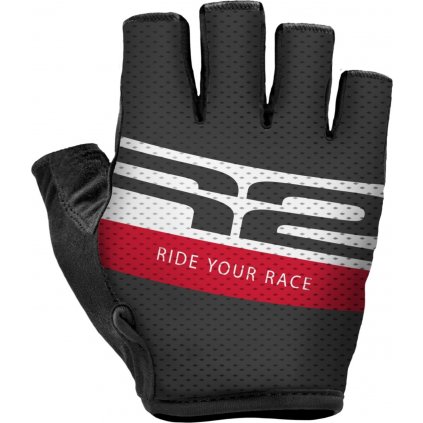 Cyklistické rukavice R2 Ride černé/červené