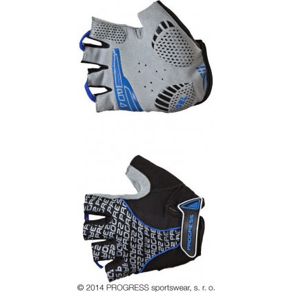 Cyklistické rukavice PROGRESS Pull Mitts černá/modrá