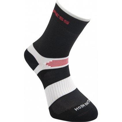 Cyklistické ponožky PROGRESS Cycling High Sox černá/bílá