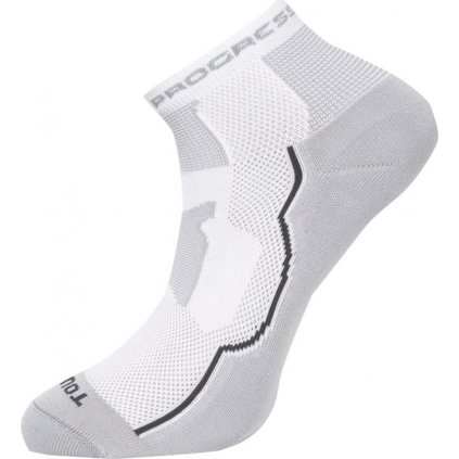 Letní turistické ponožky PROGRESS Tourist bílá/šedá