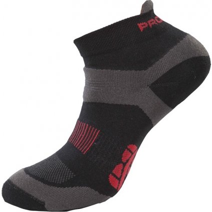 Běžecké ponožky PROGRESS Running Sox černá/tm.šedá