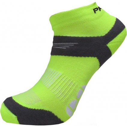 Běžecké ponožky PROGRESS Running Sox reflexní žlutá/šedá