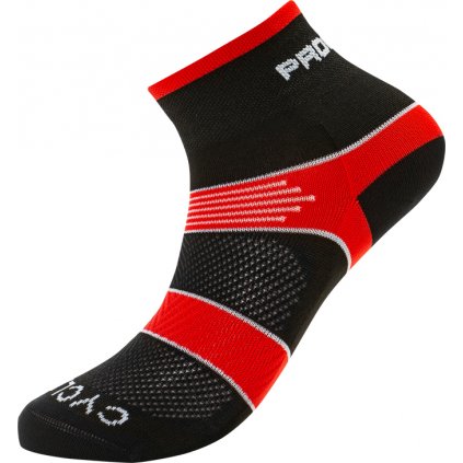 Cyklistické ponožky PROGRESS Cycling černá/červená