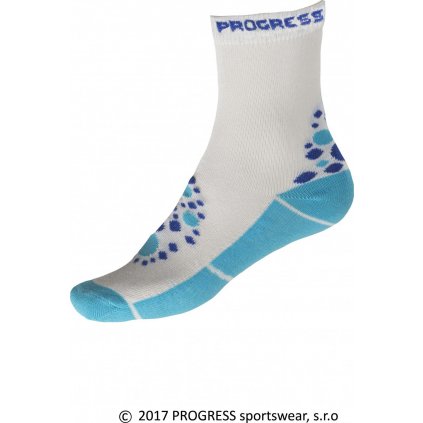Dětské funkční letní ponožky PROGRESS Kids Summer Sox bílá/modrá