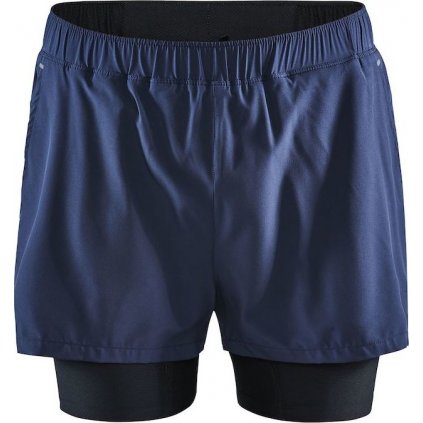 Pánské běžecké šortky CRAFT Adv Essence 2v1 modré (Velikost S)