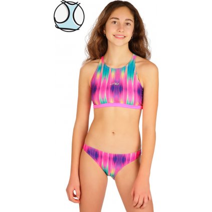Dívčí plavky top LITEX sportovní růžové