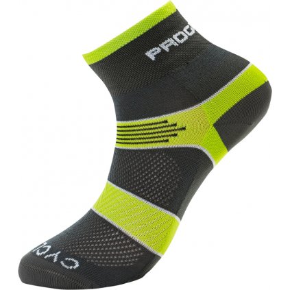 Cyklistické ponožky PROGRESS Cycling šedá/zelená