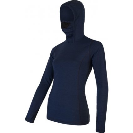 Dámské termo tričko s kapucí SENSOR Merino Df deep blue