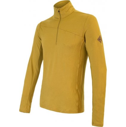 Pánské merino tričko SENSOR Extreme mustard