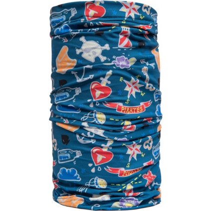 Dětský multifunkční šátek SENSOR Tube Coolmax Impress Tattoo safír