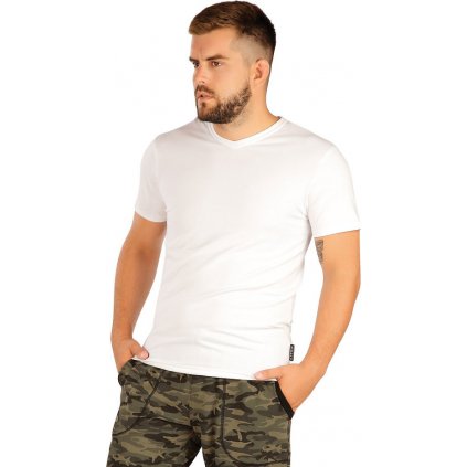Pánské triko LITEX s krátým rukávem bílé