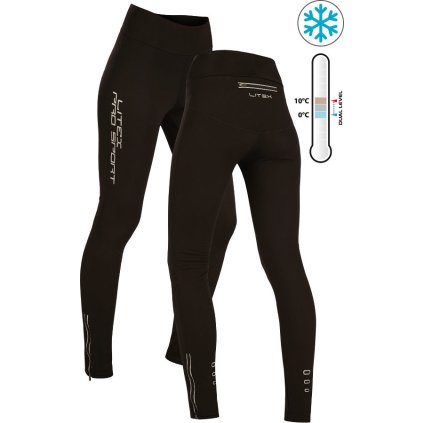 Dámské sportovní legíny LITEX dlouhé černé (Barva černá, Velikost S)