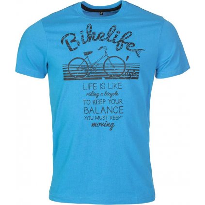 Pánské bavlněné triko O'STYLE Bike II modré