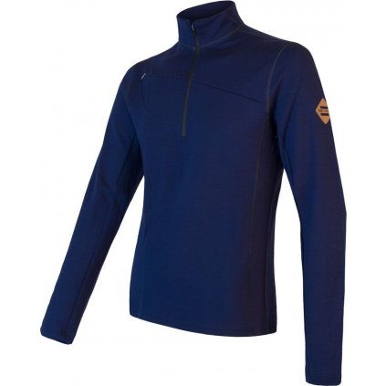 Pánská mikina SENSOR ,erino Upper krátký zip deep blue