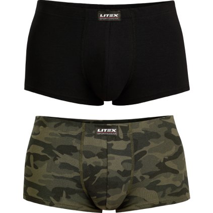 Pánské boxerky LITEX barevné (Barva černá, Velikost M)