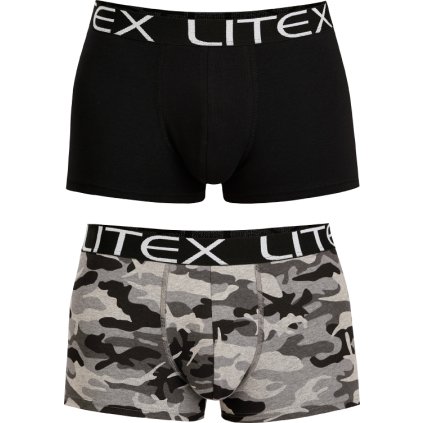 Pánské boxerky LITEX barevné (Barva černá, Velikost M)