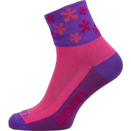 Sportovní ponožky ELEVEN Howa Flower Pink