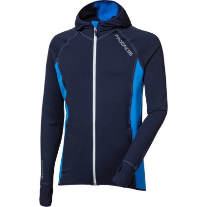 Pánská sportovní mikina PROGRESS Torez Hoody tm.modrá/sv.modrá