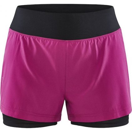 Dámské běžecké šortky CRAFT Adv Essence 2v1 růžové