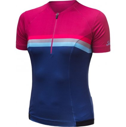 Dámský cyklistický dres SENSOR Cyklo Tour lilla stripes