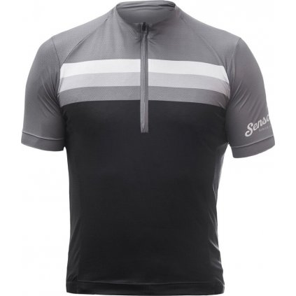 Pánský cyklistický dres SENSOR Cyklo Tour black stripes