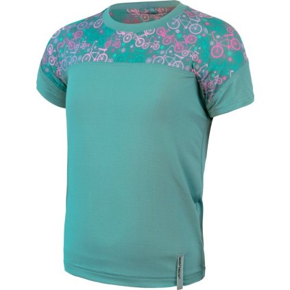 Dětské funkční triko SENSOR Coolmax Impress mint/purple bikes (Barva zelená, Velikost 100)