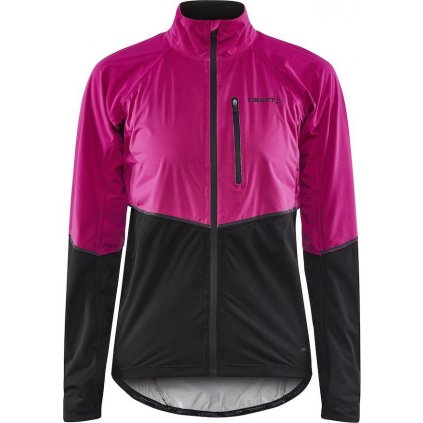 Dámská cyklistická bunda CRAFT Adv Endur Hydro růžová s černou