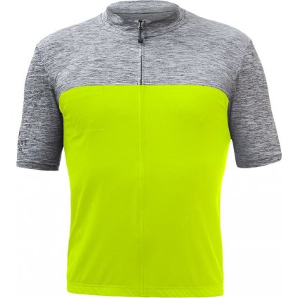 Pánský cyklistický dres SENSOR Cyklo Motion neon yellow/šedá