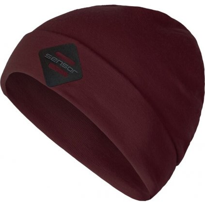 Čepice SENSOR Merino Extreme port red