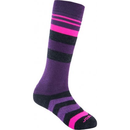 Dětské merino ponožky SENSOR Slope černá/růžová/fialová